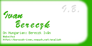 ivan bereczk business card